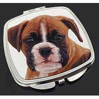 Red and White Boxer Puppy Make-Up Compact Mirror
