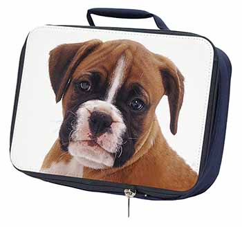 Red and White Boxer Puppy Navy Insulated School Lunch Box/Picnic Bag