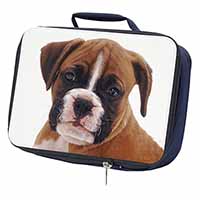 Red and White Boxer Puppy Navy Insulated School Lunch Box/Picnic Bag
