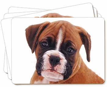 Red and White Boxer Puppy Picture Placemats in Gift Box