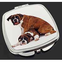 Boxer Dog with Puppy Make-Up Compact Mirror