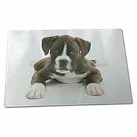 Large Glass Cutting Chopping Board Boxer Dog