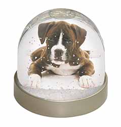 Boxer Dog Snow Globe Photo Waterball