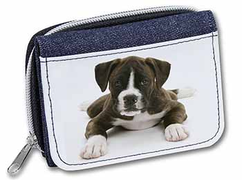 Boxer Dog Unisex Denim Purse Wallet