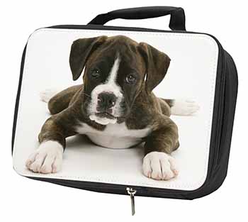Boxer Dog Black Insulated School Lunch Box/Picnic Bag