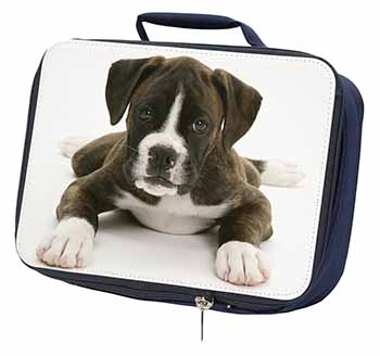 Boxer Dog Navy Insulated School Lunch Box/Picnic Bag