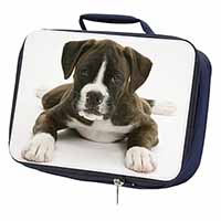 Boxer Dog Navy Insulated School Lunch Box/Picnic Bag