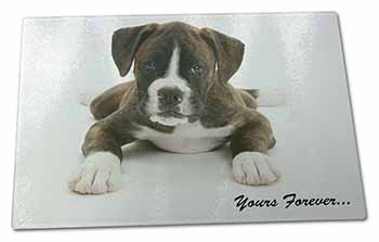 Large Glass Cutting Chopping Board Boxer Dog 