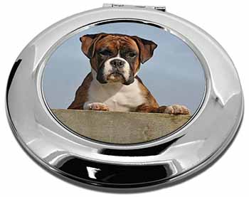 Boxer Dog Make-Up Round Compact Mirror