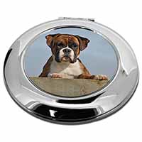 Boxer Dog Make-Up Round Compact Mirror