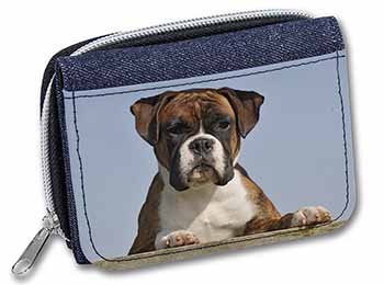 Boxer Dog Unisex Denim Purse Wallet