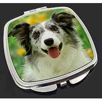 Blue Merle Border Collie Make-Up Compact Mirror