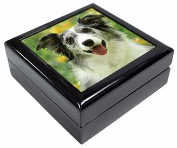 Blue Merle Border Collie Keepsake/Jewellery Box