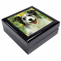 Blue Merle Border Collie Keepsake/Jewellery Box