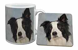 Border Collie Dog Mug and Coaster Set