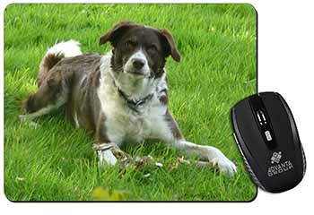 Liver and white Border Collie Dog Computer Mouse Mat