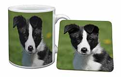 Border Collie Puppy Mug and Coaster Set