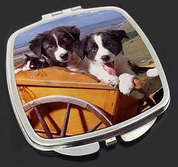 Border Collie Puppies Make-Up Compact Mirror