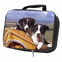 Border Collie Puppies Black Insulated School Lunch Box/Picnic Bag