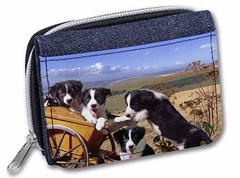 Border Collie Unisex Denim Purse Wallet