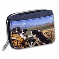 Border Collie Unisex Denim Purse Wallet