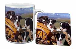 Border Collie Mug and Coaster Set