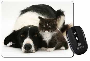 Border Collie and Kitten Computer Mouse Mat