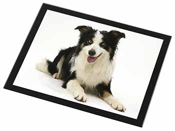 Tri-Colour Border Collie Dog Black Rim High Quality Glass Placemat