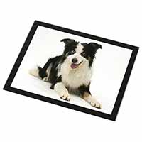 Tri-Colour Border Collie Dog Black Rim High Quality Glass Placemat