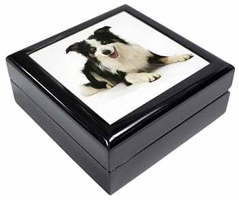 Tri-Colour Border Collie Dog Keepsake/Jewellery Box