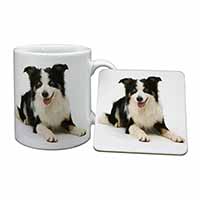 Tri-Colour Border Collie Dog Mug and Coaster Set - Advanta Group®