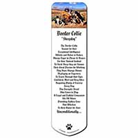 Border Collie in Wheelbarrow Bookmark, Book mark, Printed full colour