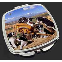 Border Collie in Wheelbarrow Make-Up Compact Mirror