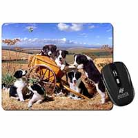 Border Collie in Wheelbarrow Computer Mouse Mat