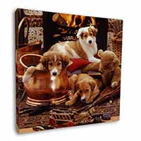 Border Collie Square Canvas 12"x12" Wall Art Picture Print