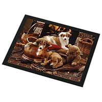 Border Collie Black Rim High Quality Glass Placemat