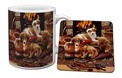 Border Collie Mug and Coaster Set