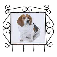 Beagle Dog Wrought Iron Key Holder Hooks