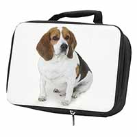 Beagle Dog Black Insulated School Lunch Box/Picnic Bag