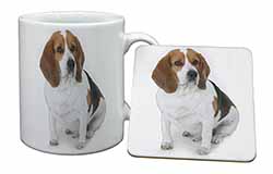 Beagle Dog Mug and Coaster Set