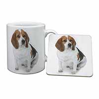 Beagle Dog Mug and Coaster Set