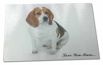 Large Glass Cutting Chopping Board Beagle Dog 