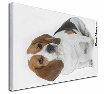 Beagle Dog "Yours Forever..." Canvas X-Large 30"x20" Wall Art Print