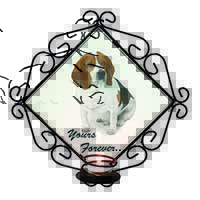 Beagle Dog "Yours Forever..." Wrought Iron Wall Art Candle Holder