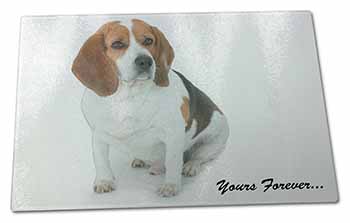 Large Glass Cutting Chopping Board Beagle Dog "Yours Forever..."