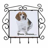 Beagle Dog "Yours Forever..." Wrought Iron Key Holder Hooks