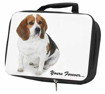 Beagle Dog "Yours Forever..." Black Insulated School Lunch Box/Picnic Bag