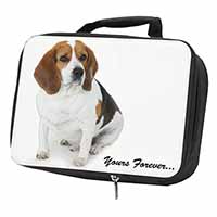 Beagle Dog "Yours Forever..." Black Insulated School Lunch Box/Picnic Bag