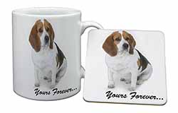 Beagle Dog "Yours Forever..." Mug and Coaster Set