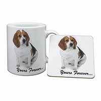 Beagle Dog "Yours Forever..." Mug and Coaster Set